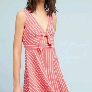 Anthropologie Hutch April Cut-Out Striped Dress Fit Flare NWT Small